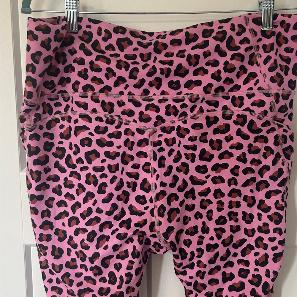 Fabletics Pink Leopard Print Capris - image 4